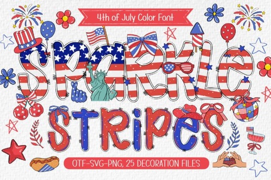 Sparkle Stripes Font